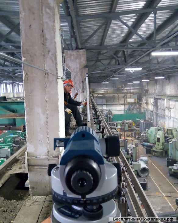 Нивелировка, рихтовка подкрановых путей