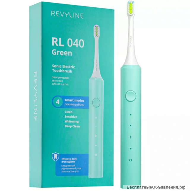 Электрическая щетка Revyline RL040 в нежно-зеленом цвете