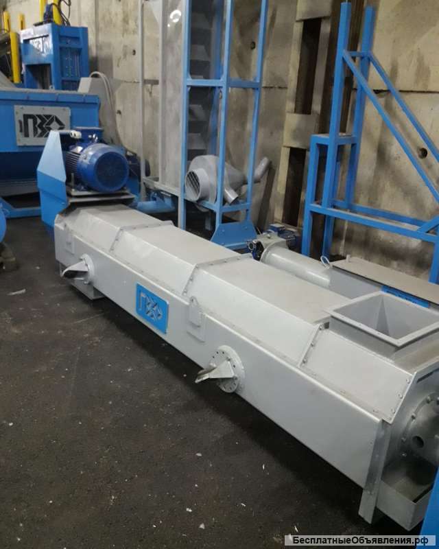 Шнековая мойка измельченного полиэтилена