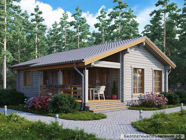 Дом из клеенного бруса 60м2 + терраса