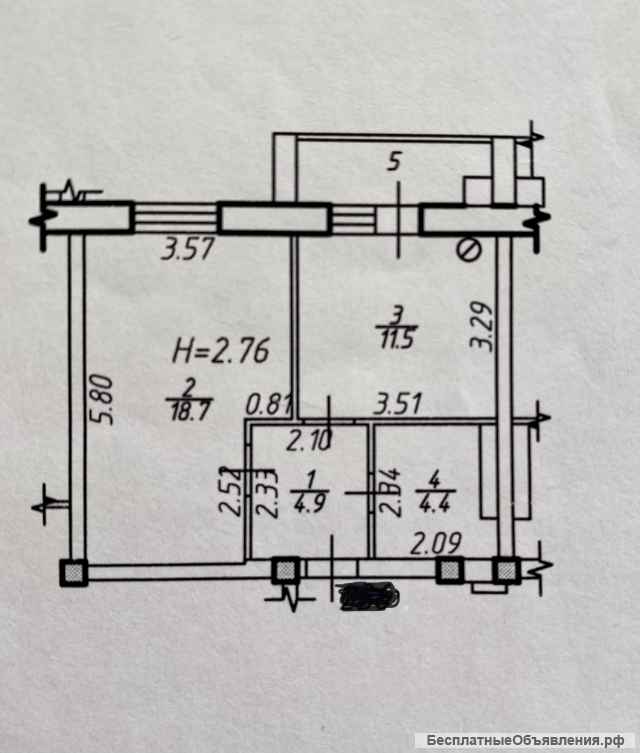 1-комнатной квартиры от собственника
