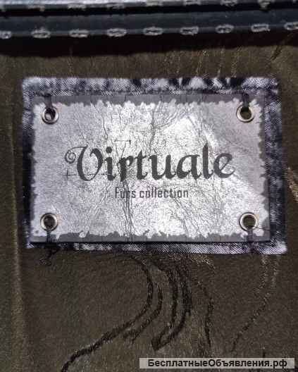 Шуба из овчины отделка калган + енот