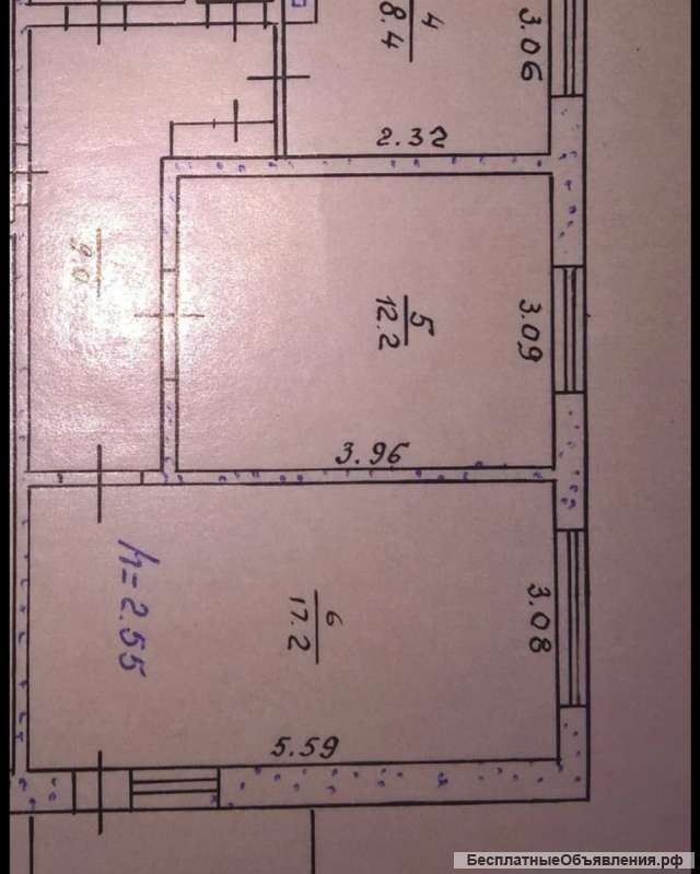 2х к.кв. Блюхера, 19