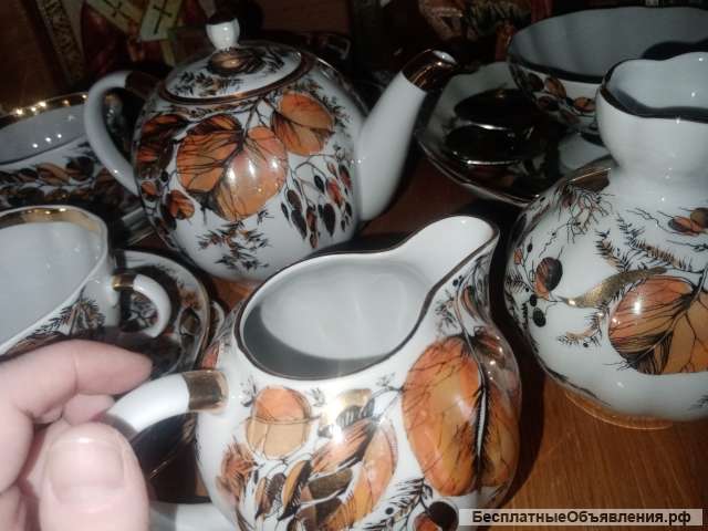Чайный сервиз лфз ссср золотая осень