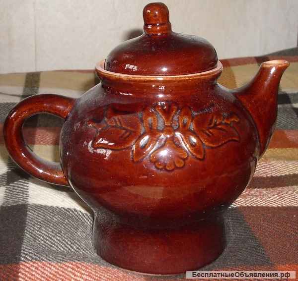 Керамика глазурь графин для напитков и четыре кружечки Борисовка