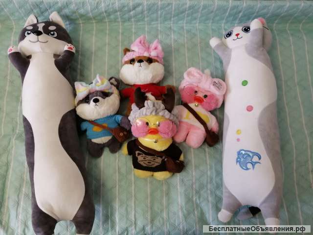 Кот батон, подушка-игрушка, Хаски для объятий