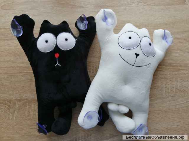 Игрушка на стекло автомобиля Заяц с надписью (Кот Саймон)