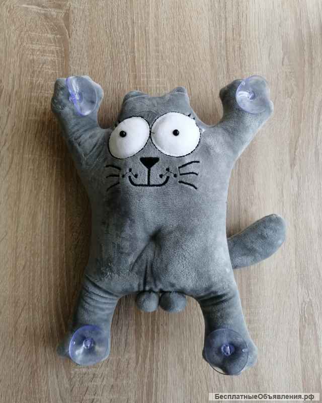 Игрушка на стекло автомобиля Заяц с надписью (Кот Саймон)