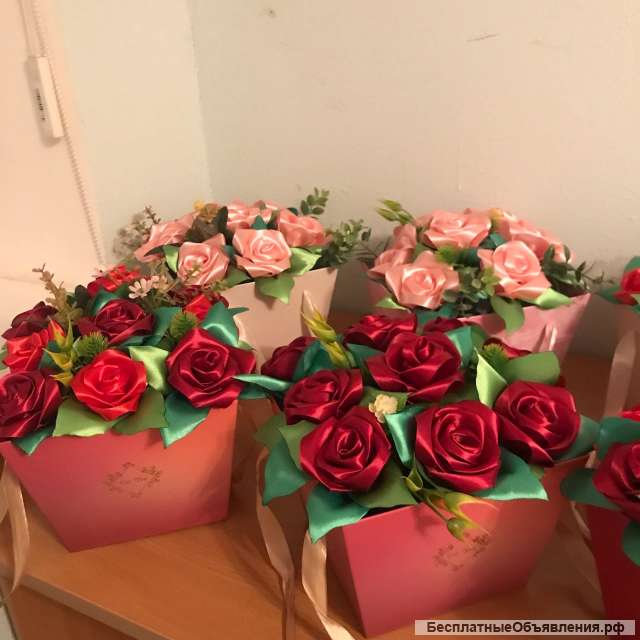 Букеты роз ручной работы на любой праздник