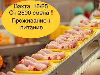 Рабочий, упаковщик на птицефабрику в Москве вахта с проживанием и питанием