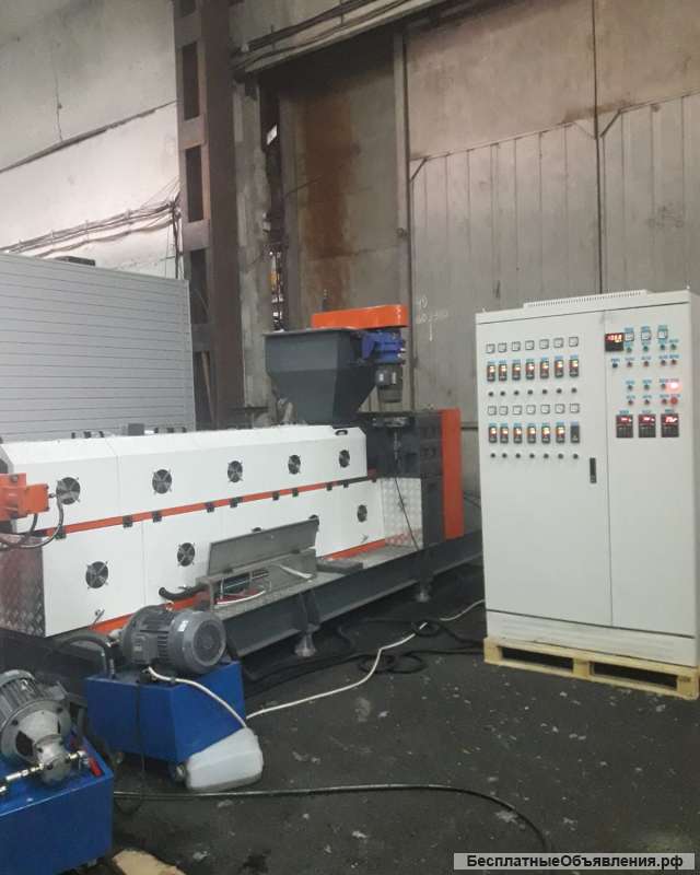 Гранулятор мягких отходов с водо-кольцевой резкой и максимальной комплектации