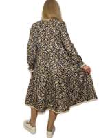 Платье женское ярусное нарядное теплое / Макошь- эко одежда