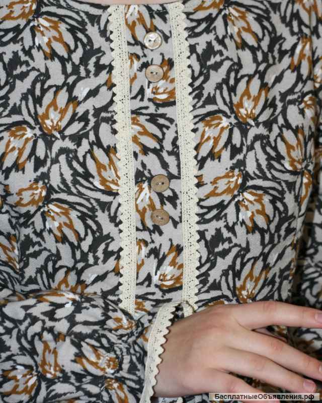 Платье женское ярусное нарядное теплое / Макошь- эко одежда