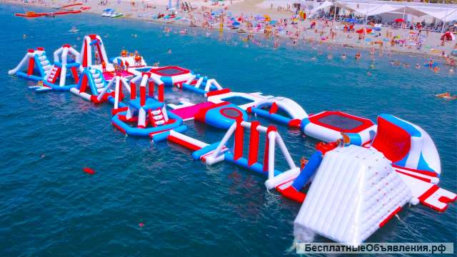 Новый водный батут, надувной аквапарк