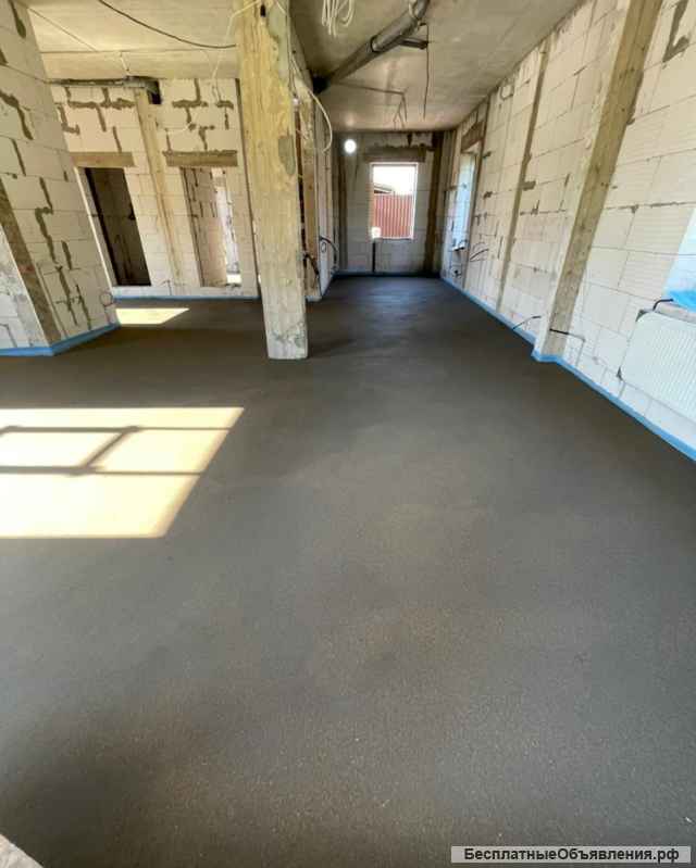 Полусухая стяжка пола. Немецкое оборудование, недорого, профессионально