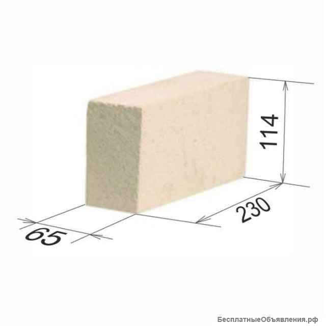 Кирпич огнеупорный ШБ-96 Боровичи полнотелый 600х230х90 мм М200 желтый 1NF