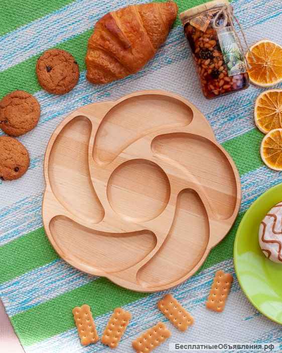 Посуда из дерева, подносы, менажницы, доски. опт, розница.