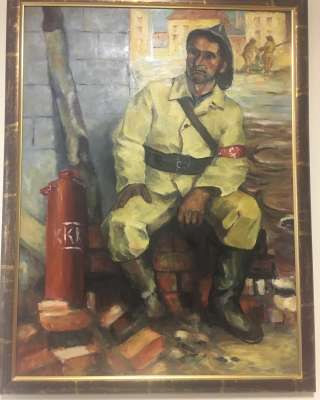 Живописная картина Пожарный