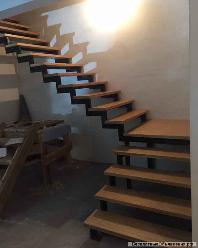 Изготовление лестниц на металлическом каркасе
