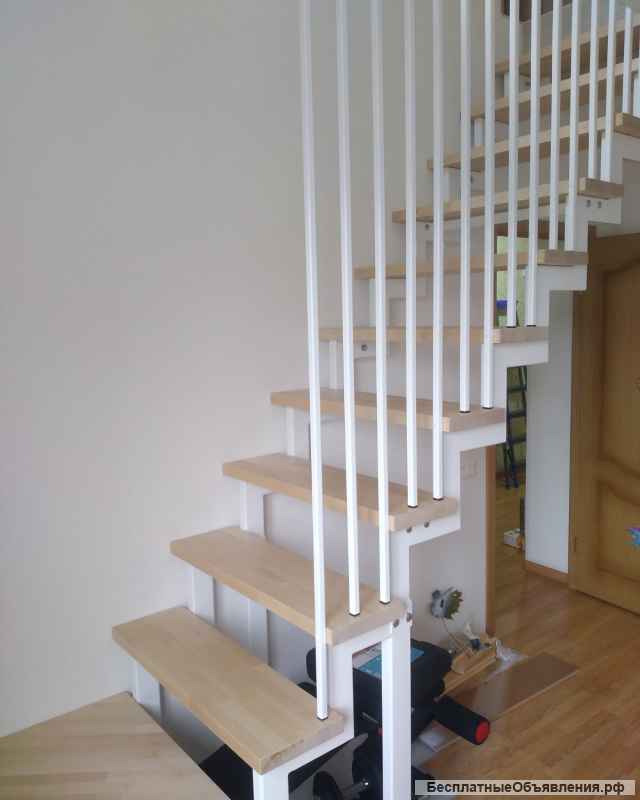 Изготовление лестниц на металлическом каркасе
