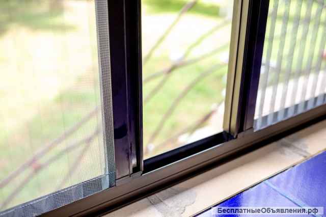 Установка москитной сетки типа "Плиссе" на окна недорого