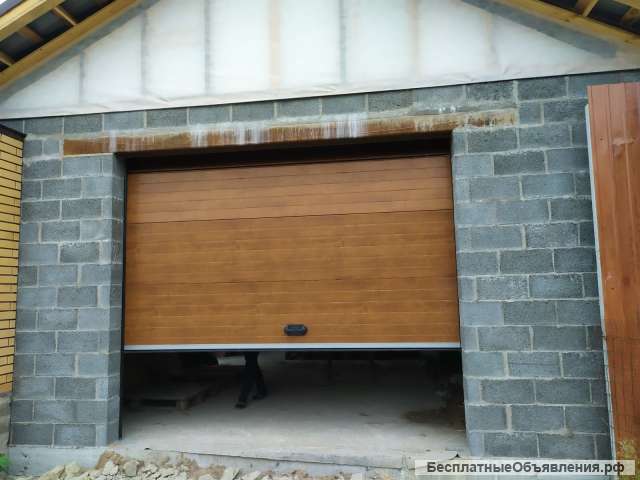 Секционные гаражные подъемные ворота. Установка в Подарок