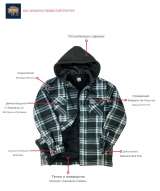 Флисовая куртка-рубашка на подкладке Buffalo Charcoal Plaid