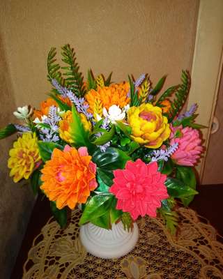 Осенний букет из мыла