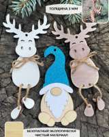 Елочные украшения из дерева