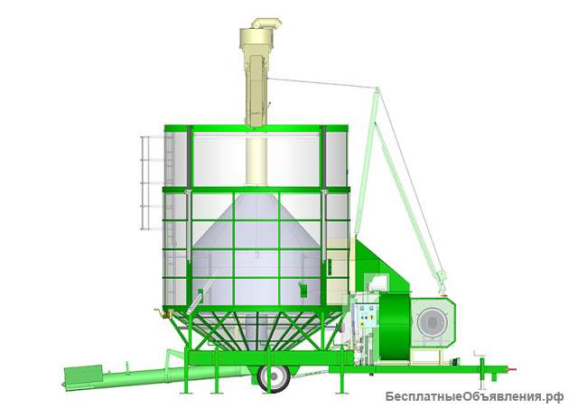 Зерносушильное оборудование Agrimec AS2250 44м3 ВОМ + Электропривод (Италия)