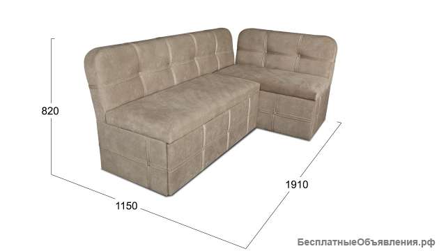 Диван кухонный «Майями» Исп. 2 тёмно-бежевый