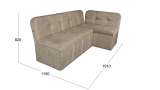 Диван кухонный «Майями» Исп. 2 тёмно-бежевый