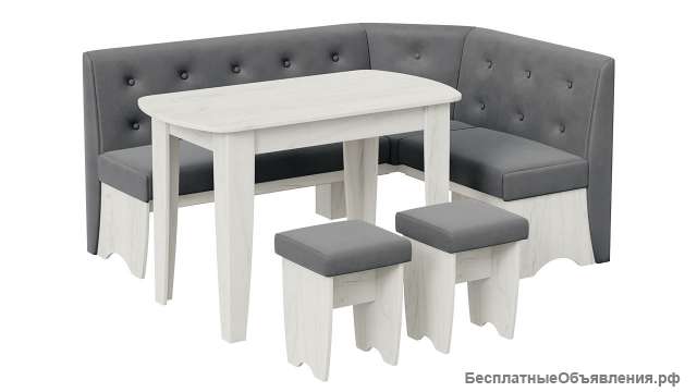 Диван кухонный «Майями» Исп. 2 светло-серый