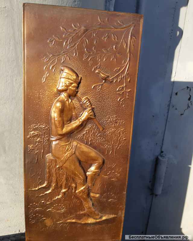 Панно чеканка медная