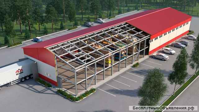 Быстровозводимые склады, ангары из сендвич панелей