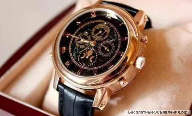 Часы Patek Philippe Sky Moon Tourbillon + портмоне Alligator