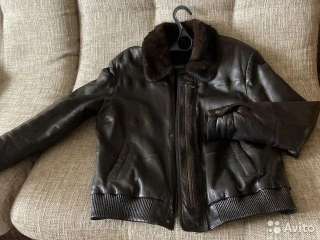 Кожаная куртка мужская ivagio зимняя