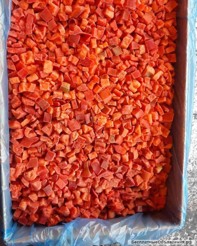 Перец красный, кубик
