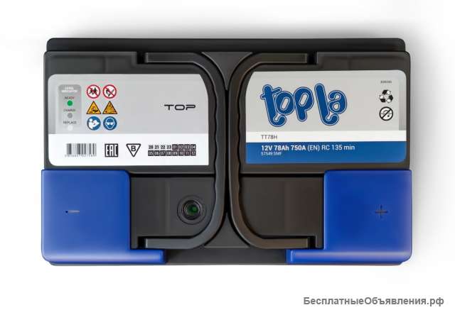 Аккумулятор topla Top 78 А/ч 750 А 278x175x190
