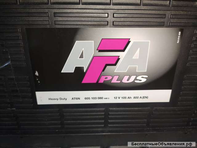 Аккумулятор AFA plus 105 А/ч 800 А 330x172x240