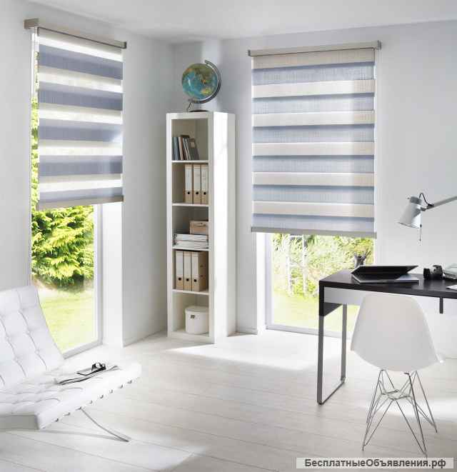 Современные рулонные шторы Зебра