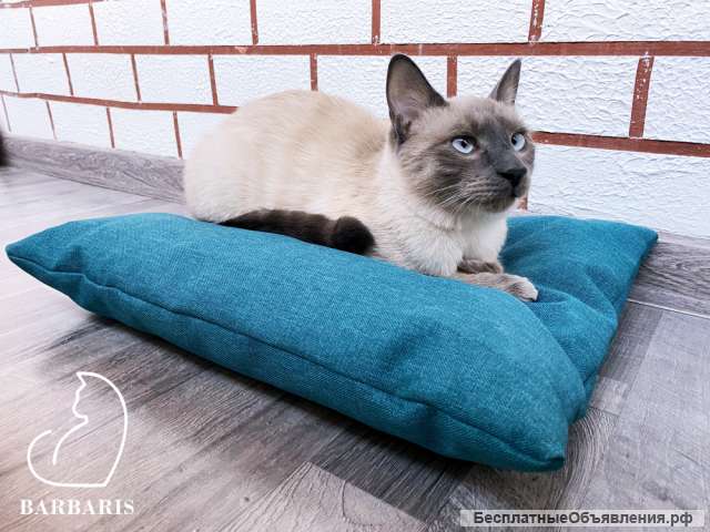 Подушка для животных лежанка Barbaris Бирюза
