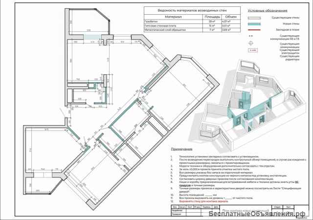 Чертежи дизайн интерьеров в Revit Ревит