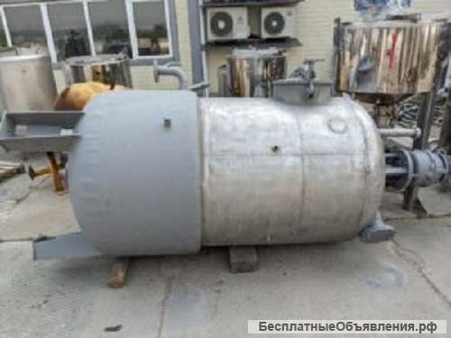 Варочный нержавеющий котел МЗС-320, объем 1,5 куб.м., рубашка, мешалка, инв 2092