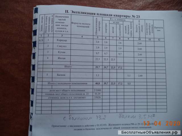 1 к. квартиру от собственника