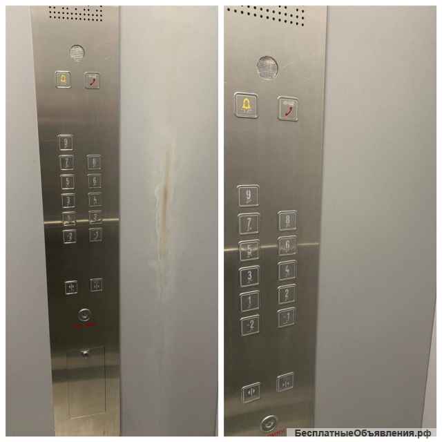 Реставрация лифтов, покраска, полировка, шлифовка, устранение царапин., потертостей.