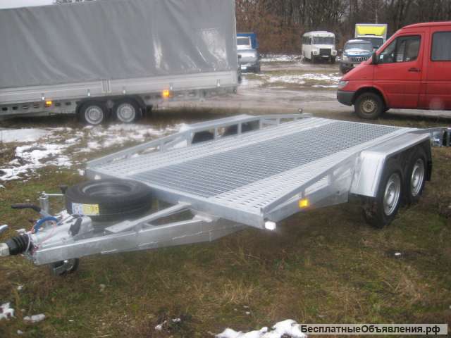 Новый прицеп-автовоз для перевозки спецтехники, польша.2,6т