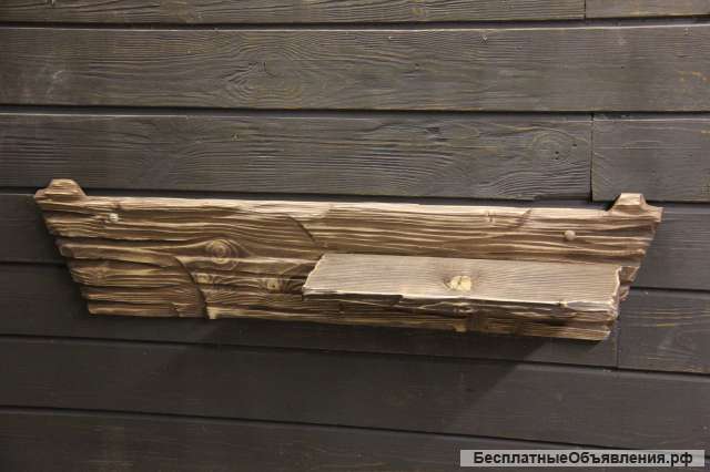 Вешалка резная настенная с полкой