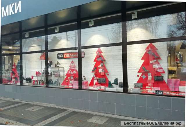 Новогоднее оформление витрин Ялта, Алушта, Крым