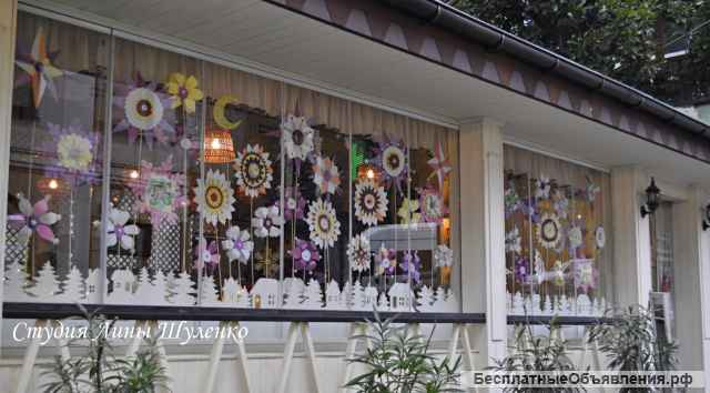 Новогоднее оформление витрин Ялта, Алушта, Крым